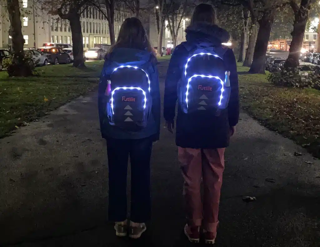 Futliit Backpack lit up with LED Lights 